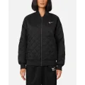 Nike Women's Sportswear Reversible Varsity Bomber Jacket Black/white - Size 2XL