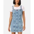 Tommy Jeans Women's Buckle Mini Dress Denim Light - Size M