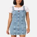 Tommy Jeans Women's Buckle Mini Dress Denim Light - Size L