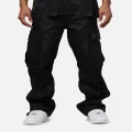 Ksubi Fugitive Cargo Waxed Jeans Black - Size 2XL