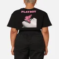 Playboy Women's Smu Cropped T-shirt Black - Size 6