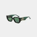 Gucci Gg0956s-001 54 Sunglasses Black/green - Size ONE