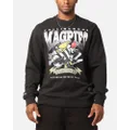 Mitchell & Ness Collingwood Magpies Character Crewneck Faded Black - Size XL