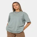 Champion Women's Heritage 2k Oversized T-shirt Sage Shimmer Green - Size 10 (M)