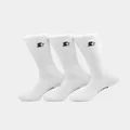 Starter Mini Sport Socks 3 Pack White/black - Size ONE