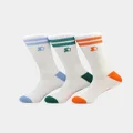 Starter Star Sport Socks 3 Pack White/blue/orange - Size ONE