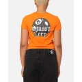 Stüssy Women's 8 Ball Corp Slim T-shirt Coral - Size 10