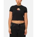Stüssy Women's Ladybug Slim T-shirt Black - Size 12