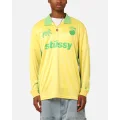 Stüssy Football Polo Long Sleeve T-shirt Yellow/lime - Size M