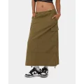 Mnml Women's Parachute Maxi Skirt Khaki - Size 6