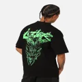 Loiter Lotus Oversized T-shirt Black - Size 2XL
