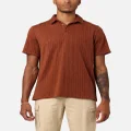 Xxiii Herringbone Cable Polo Shirt Brown - Size 2XL