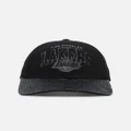 Mitchell & Ness Los Angeles Lakers Leather Elegance Snapback Black - Size ONE