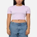 Nike Women's Sportswear Essential Slim Cropped T-shirt Violet Mist/white - Size 2XL