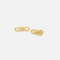 Guess Mainline Women's Modern Love 20mm Knot Stud Earrings Yellow Gold - Size L