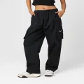 Nike Women's Sportswear Essential High-rise Woven Cargo Pants Black/white - Size 2XL