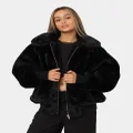 Xxiii Baller Fur Jacket Black - Size 2XL