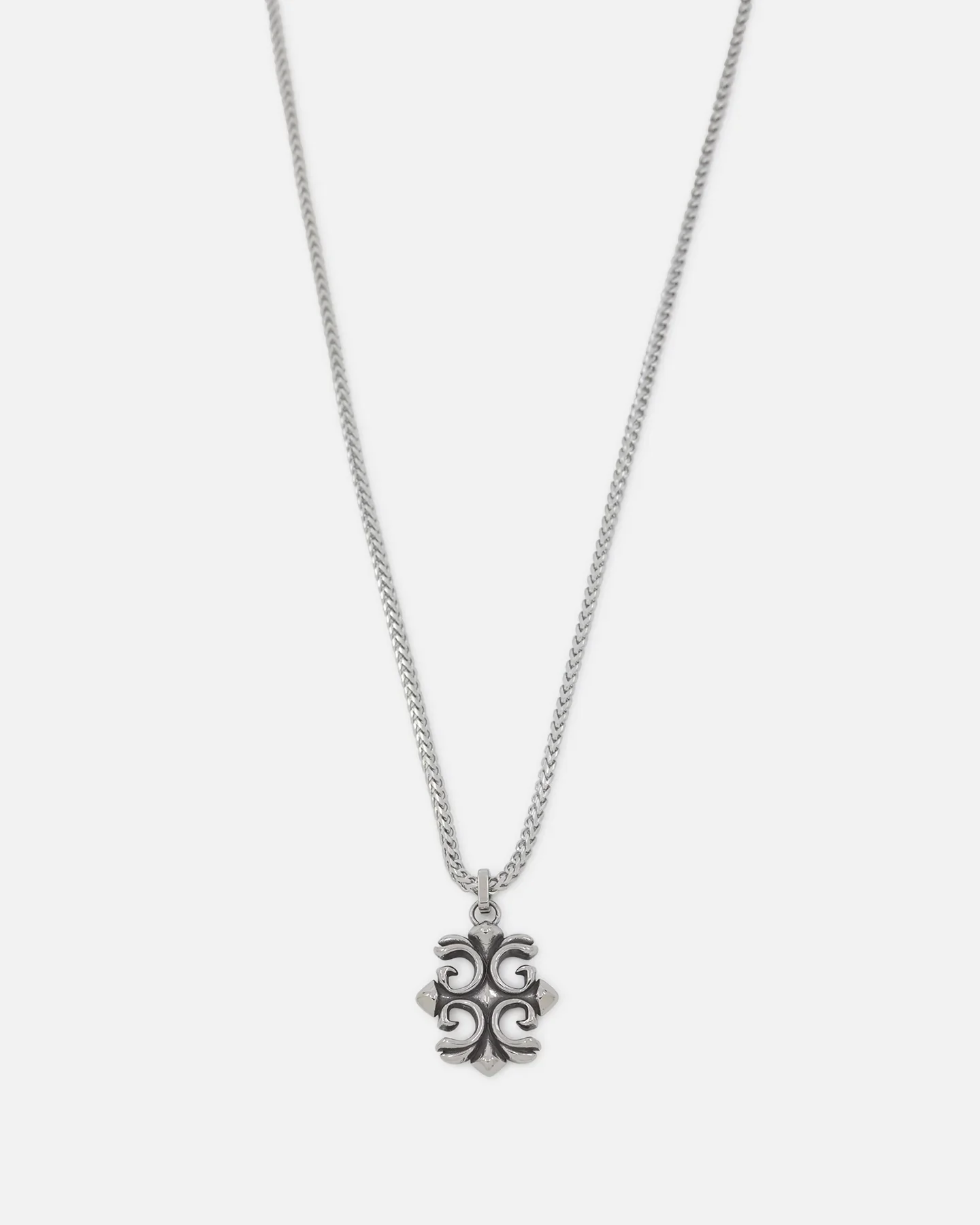 Guess Mainline 26" 4g Rebel Charm Necklace Silver - Size ONE