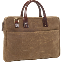 ONA Kingston Canvas Laptop Briefcase - Field Tan