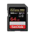 SanDisk Extreme PRO SDXC 64GB 300MB/s R 260MB/s W UHS-II U3 C10 V90 Card