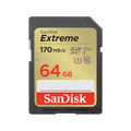 SanDisk Extreme SDXC 64GB 170MB/s R 80MB/s W UHS-I U3 C10 V30 Card