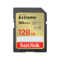 SanDisk Extreme SDXC 128GB 180MB/s R 90MB/s W UHS-I U3 C10 V30 Card