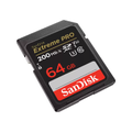 SanDisk Extreme PRO SDXC 64GB 200MB/s R 90MB/s W UHS-I U3 C10 V30 Card