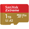 SanDisk Extreme microSDXC, SQXA1 1TB, V30, U3, C10 A2, UHS-I, 160MB/s R, 90MB/s W