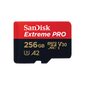 SanDisk Extreme PRO microSDXC 256GB 200MB/s R 140MB/s W UHS-I U3 C10 V30 A2 Card