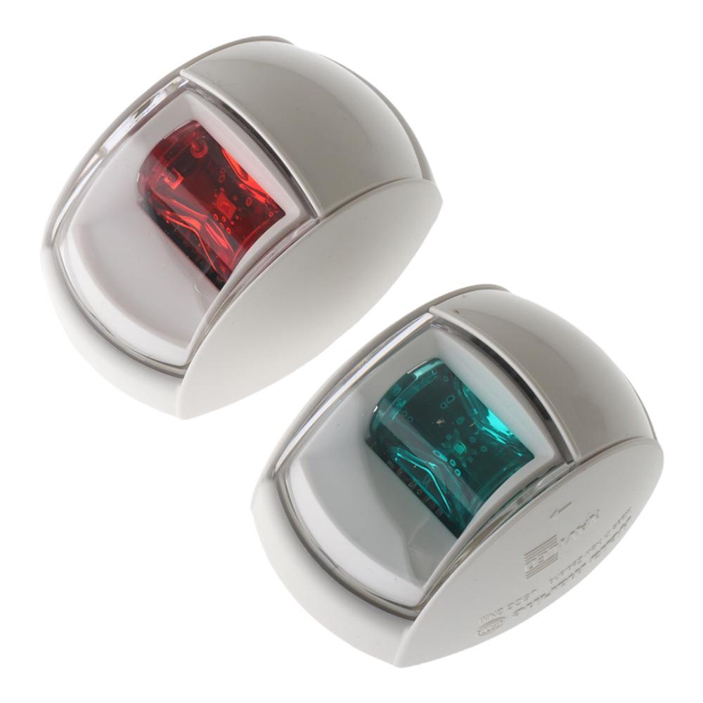 Hella Marine 2NM NaviLED Port and Starboard Navigation Lights Pair Clear Lens White Shroud