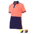 Betacraft Short Sleeve Hi Viz Two Tone Polo Shirt Orange/Navy 3XL