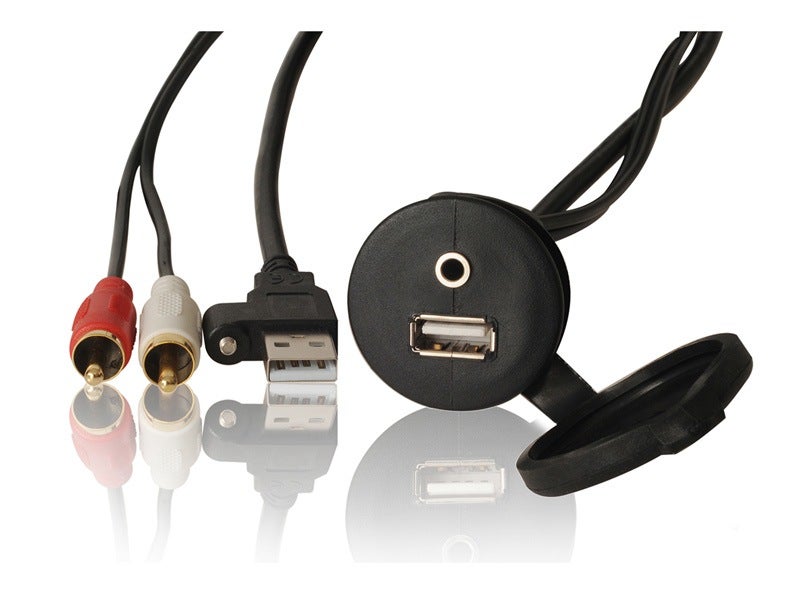 Fusion MS-CBUSB3.5 Panel Mount USB and 3.5mm AUX Connector