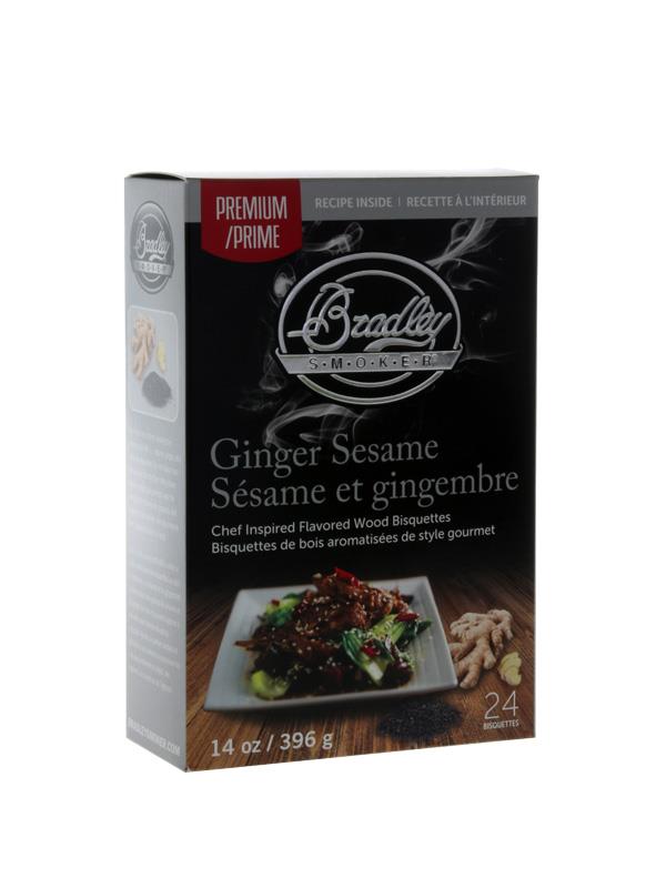 Bradley Smoker Premium Flavoured Bisquettes 24 Pack - Ginger Sesame