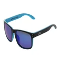 Ocean Angler Ultra Polarised Sunglasses Black/Blue Frame with Blue Lens