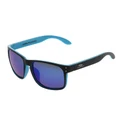 Ocean Angler Ultra Polarised Sunglasses Black/Blue Frame with Blue Lens