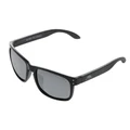 Ocean Angler Ultra Polarised Sunglasses Shiny Black Frame with White Mirror Lens