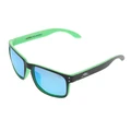 Ocean Angler Ultra Polarised Sunglasses Black/Green Frame with Ice Blue Lens
