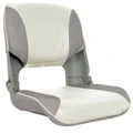 Oceansouth Upholstered Folding Skipper Boat Seat 3-Panel Grey/White