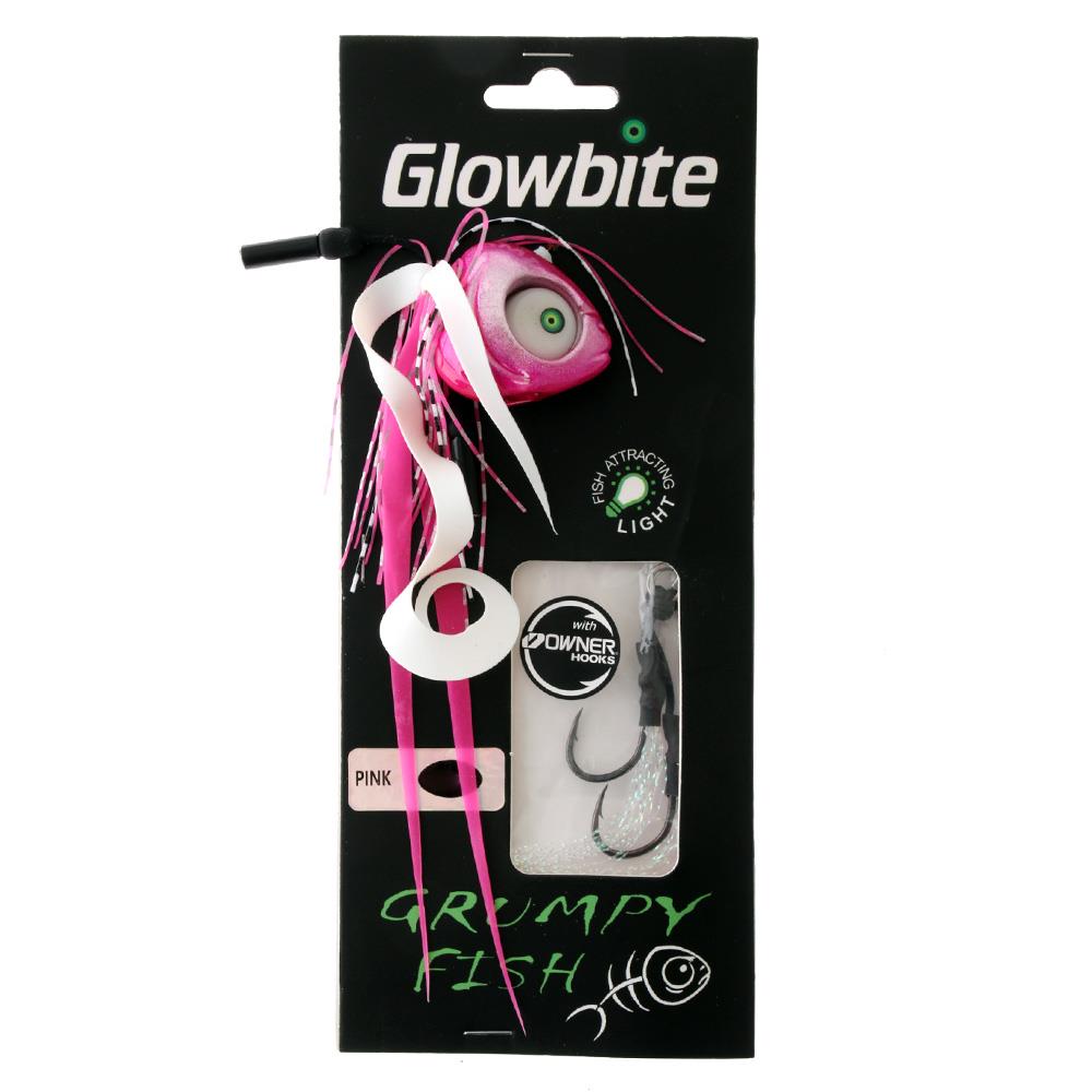 Glowbite Grumpy Fish Slider Lure 60g Pink
