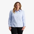 Swanndri Avondale Long Sleeve Cotton Womens Shirt Self Stripe Blue 16