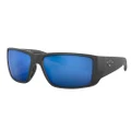 Costa Blackfin Pro 580G Polarised Sunglasses Matte Black Blue Mirror