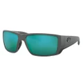 Costa Blackfin Pro 580G Polarised Sunglasses Matte Black Green Mirror