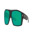 Costa Diego Green Mirror 580G Polarized Sunglasses Matte Black
