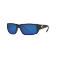 Costa Fantail 580G Polarised Sunglasses Matte Black Blue Mirror