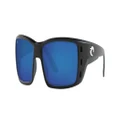 Costa Permit 580G Polarised Sunglasses Matte Black Blue Mirror
