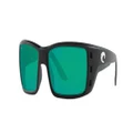 Costa Permit 580G Polarised Sunglasses Matte Black Green Mirror