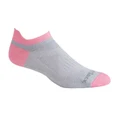 Wrightsock Coolmesh II Tab Womens Socks Light Grey/Neon Pink S