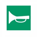 Hella Marine Green Air Horn Symbol Card