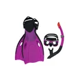Bestway Inspira Pro Mask Snorkel and Fins Set L/XL Pink