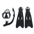 Mirage Rayzor Adult Mask Snorkel and Fins Set Black L/XL